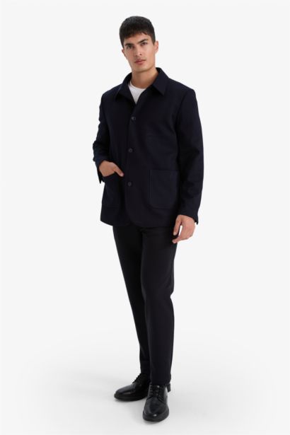 Tailored Fit Straight Leg Trousers