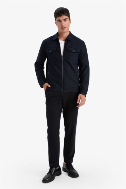 Tailored Fit Straight Leg Trousers