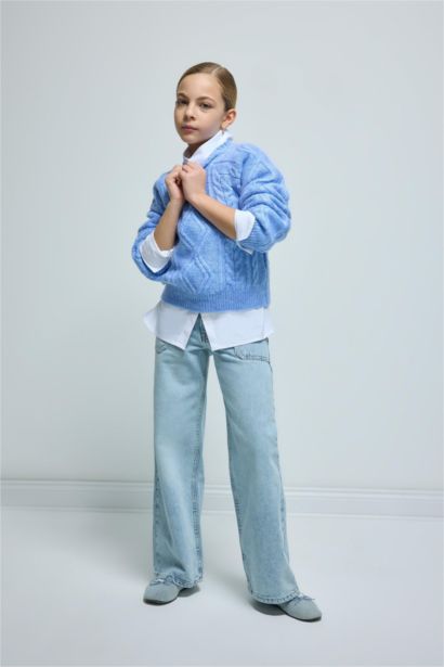 Girl Wide Leg Pocketed Trousers