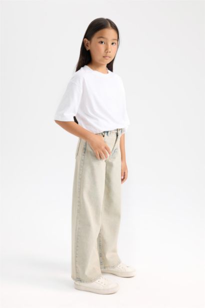 Girl Wide Leg Pocketed Trousers