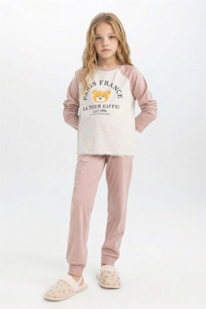 Girl Printed Long Sleeve 2 Piece Pajama Set