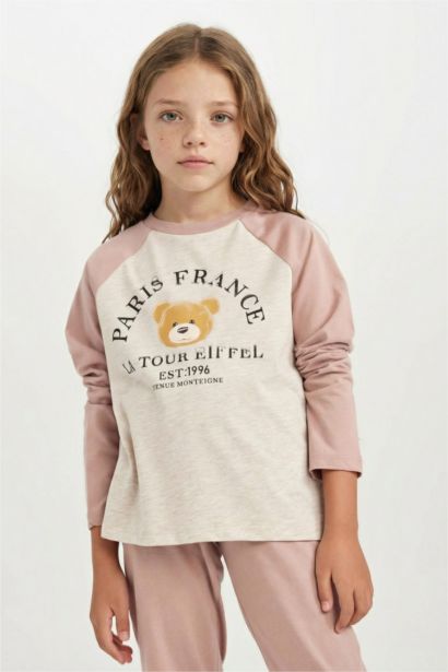 Girl Printed Long Sleeve 2 Piece Pajama Set