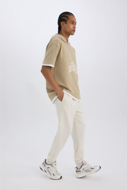 Sporcu Jogger Eşofman Altı Standart Fit Basic Düz Cepli Beli Paçası Lastikli