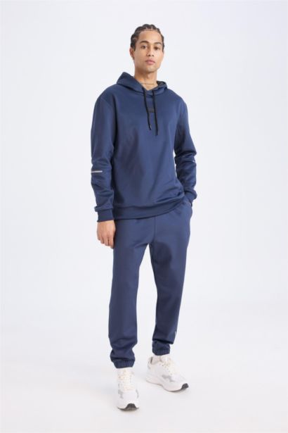 Sporcu Jogger Eşofman Altı Standart Fit Basic Düz Cepli Beli Paçası Lastikli