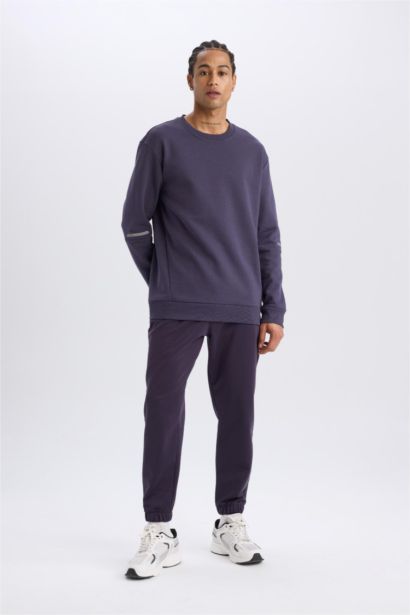 Sporcu Jogger Eşofman Altı Standart Fit Basic Düz Cepli Beli Paçası Lastikli