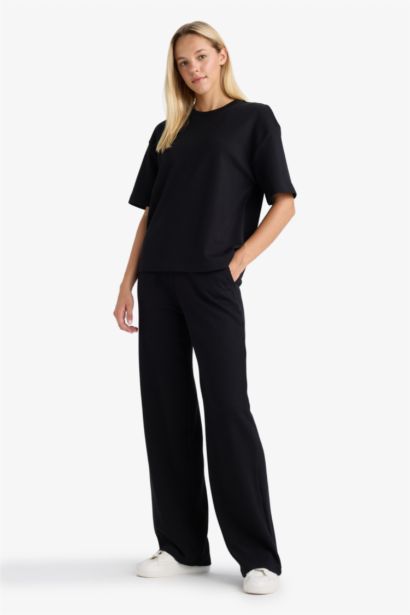 Straight Fit Basic Trousers