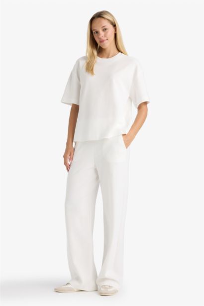 Straight Fit Pockets Basic Sweatpants