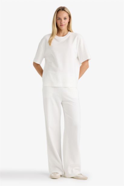 Straight Fit Pockets Basic Sweatpants