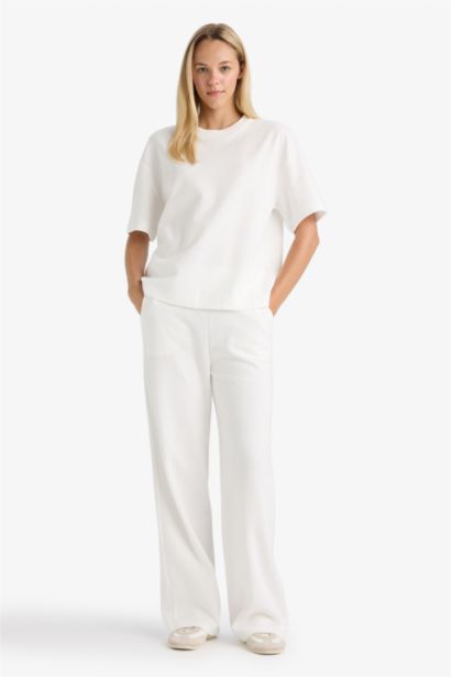 Straight Fit Pockets Basic Sweatpants