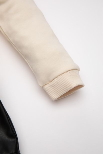 Robe en Tricot Fleur Col Polo  à manches longues Coupe régulière