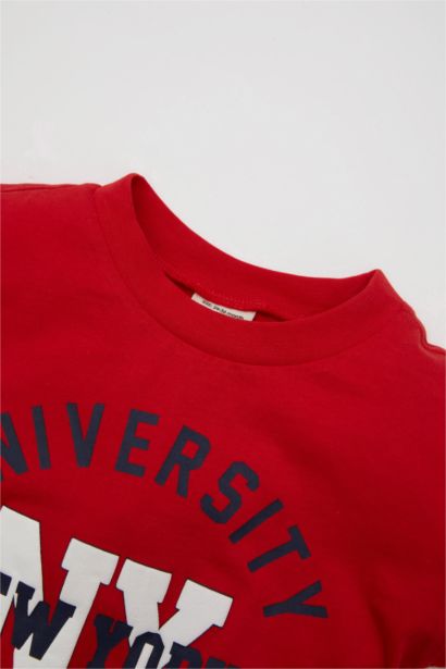 تيشيرت ولادي نص ردن قصة عادية بياخة مستديرة