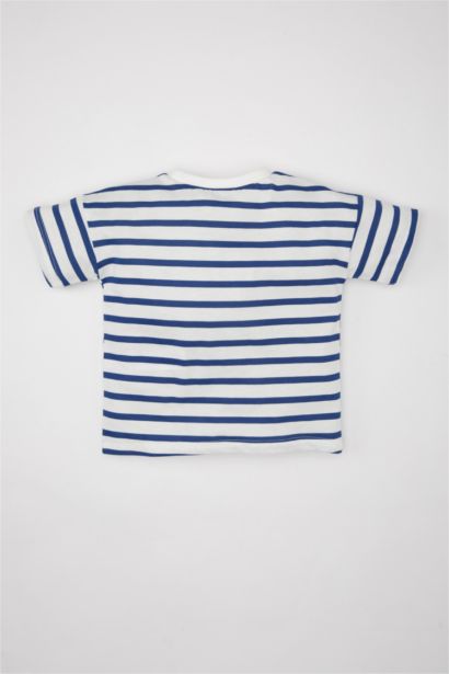 Baby Girl Standard Fit Striped Short Sleeve T-Shirt