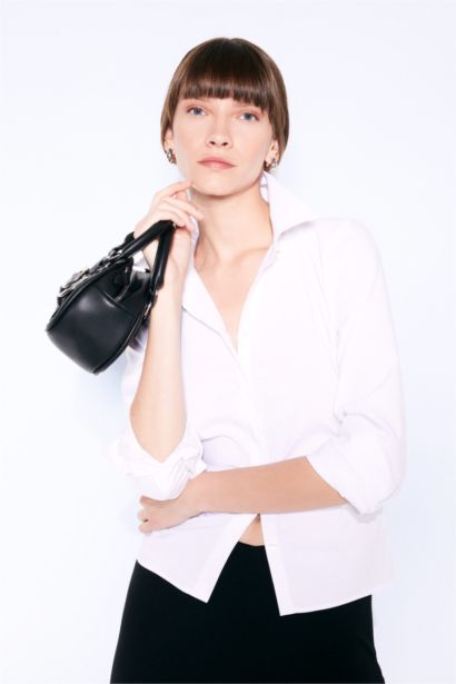 Slim Fit Poplin Long Sleeve Shirt