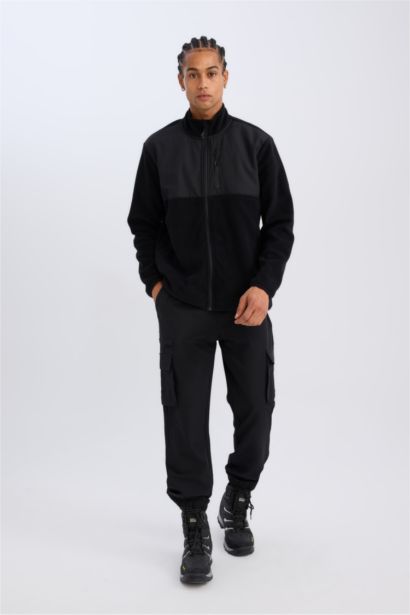 Sporcu Jogger Eşofman Altı Slim Fit Dar Kesim Dokuma Kargo Cepli Standart Paça