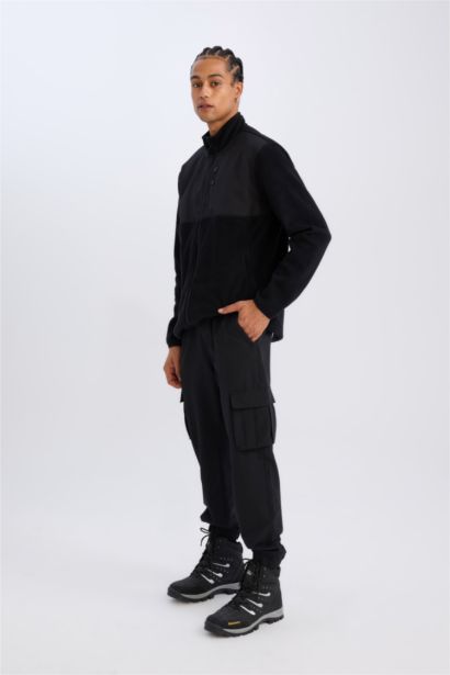 Sporcu Jogger Eşofman Altı Slim Fit Dar Kesim Dokuma Kargo Cepli Standart Paça