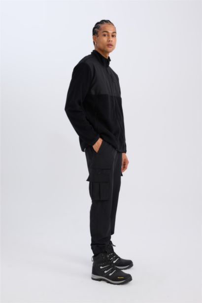 Sporcu Jogger Eşofman Altı Slim Fit Dar Kesim Dokuma Kargo Cepli Standart Paça