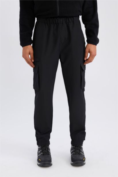 Sporcu Jogger Eşofman Altı Slim Fit Dar Kesim Dokuma Kargo Cepli Standart Paça