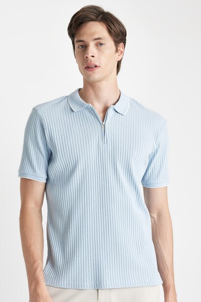 Slim Fit Camisole Short Sleeve Polo T-Shirt