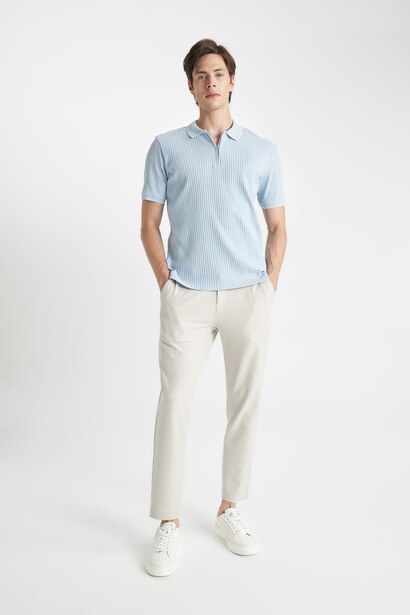 Slim Fit Camisole Short Sleeve Polo T-Shirt