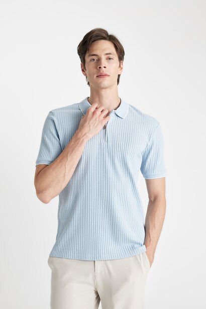 Slim Fit Camisole Short Sleeve Polo T-Shirt