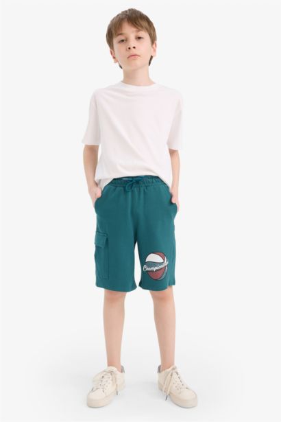 Short imprimé à taille élastique pour garçon