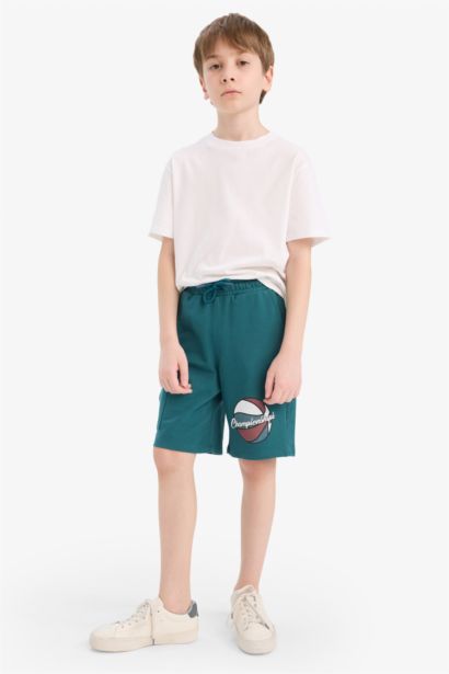 Short imprimé à taille élastique pour garçon