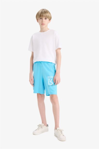 Boy Regular Fit Sweatshirt Fabric Shorts