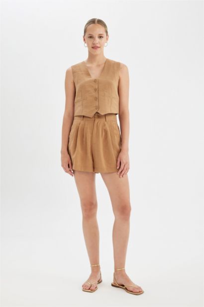 Regular Fit V-Neck Modal Blazer Vest