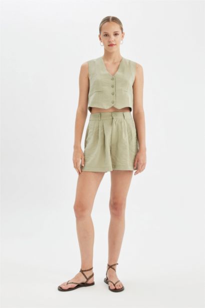 Regular Fit V-Neck Modal Blazer Vest