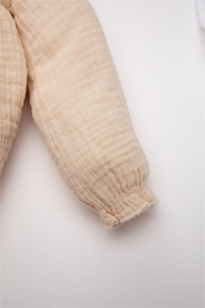 جمبسوت تطريز موسلين من قطعتين