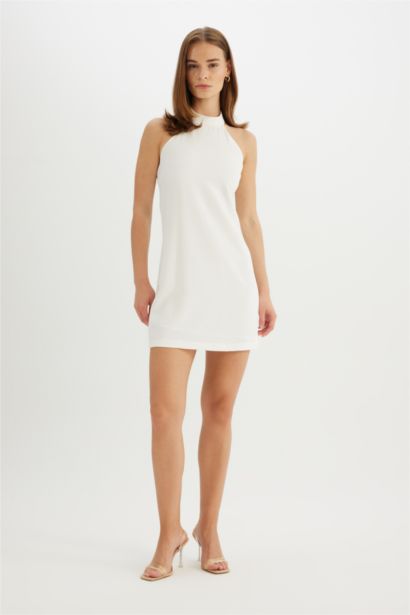 Krep Mini Elbise