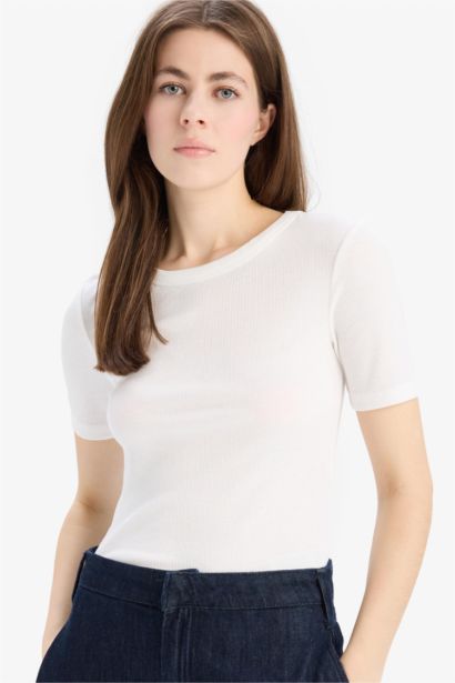 Slim Fit Ribbed Camisole Basic T-Shirt