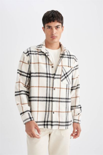 Regular Fit Plaid Lumberjack Flannel Long Sleeve Shirt