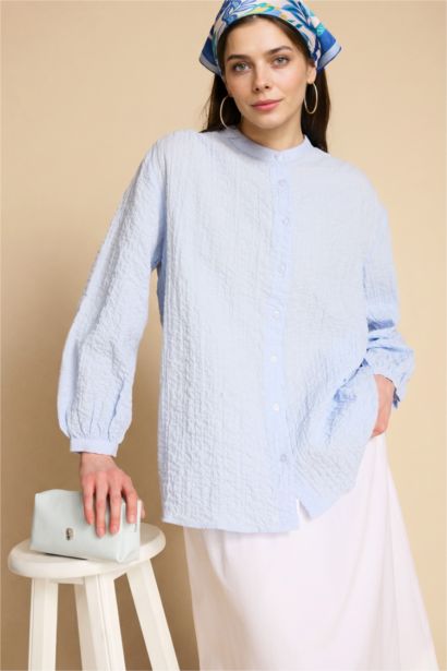 Relax Fit Wowen Fabrics Long Sleeve Tunic