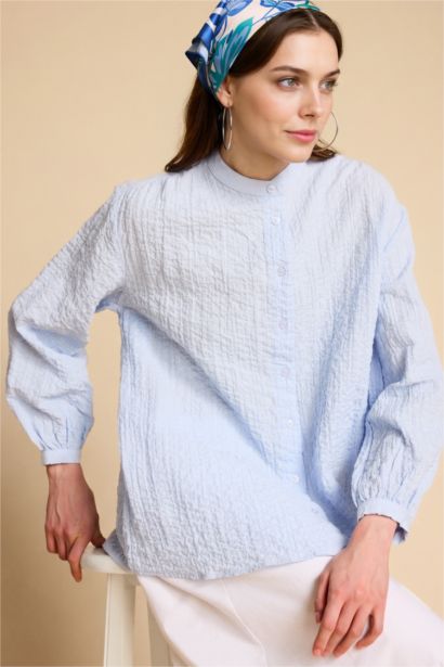 Relax Fit Wowen Fabrics Long Sleeve Tunic
