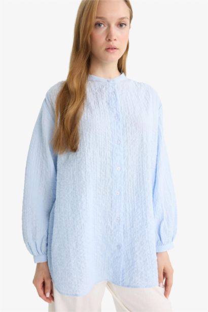 Relax Fit Wowen Fabrics Long Sleeve Tunic