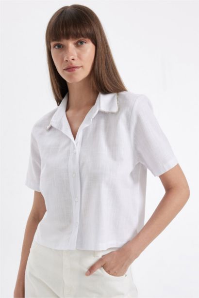 Short Sleeve Crop Shirt
