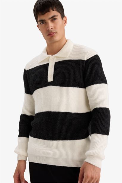 Pull tricot à col polo Coupe standard