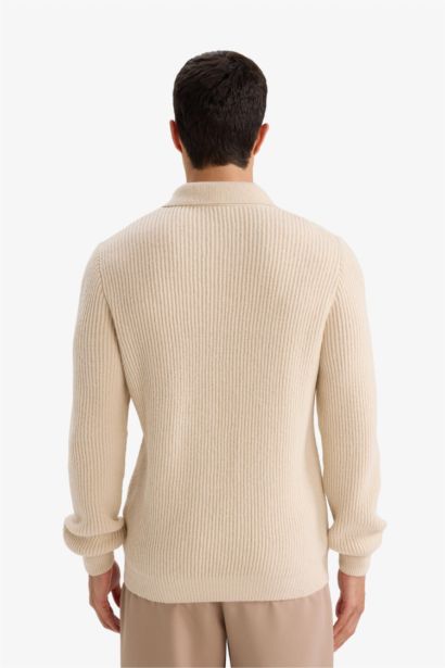 Standard Fit Polo Collar Knitwear Pullover