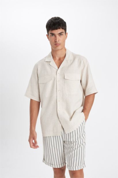 شورت برمودا من الكتان