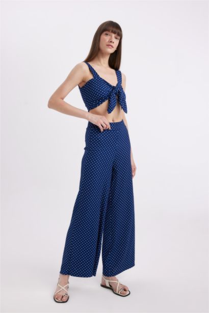 Wide Leg Polka Dot Trousers