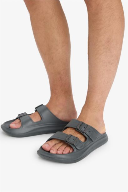 Man Flat Sole Double Banded Eva Slippers