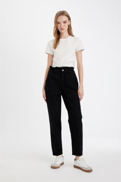 Elastic Band Paperbag Fit Trousers