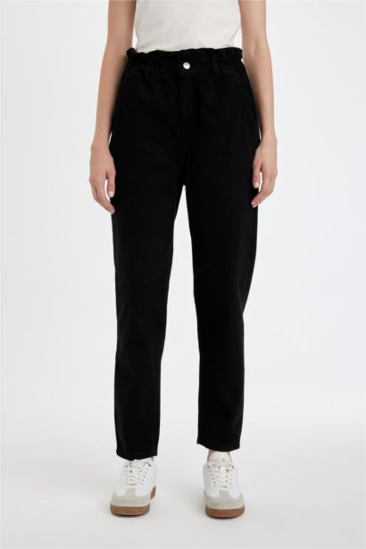 Elastic Band Paperbag Fit Trousers
