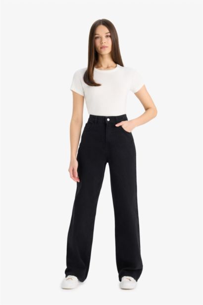 Yüksek Bel 90's Wıde Leg Pantolon