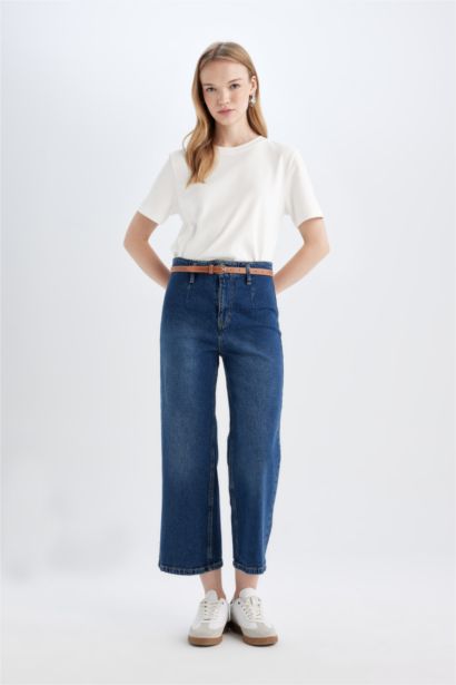 High Waist Culotte Fit Trousers
