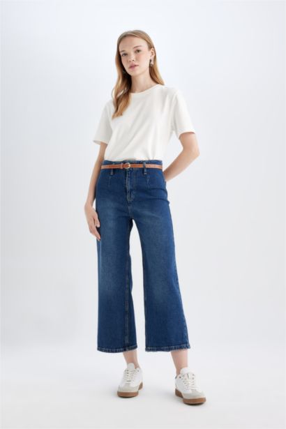 High Waist Culotte Fit Trousers