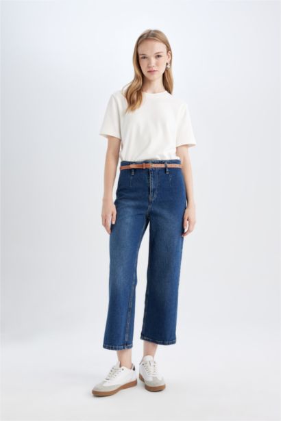 High Waist Culotte Fit Trousers