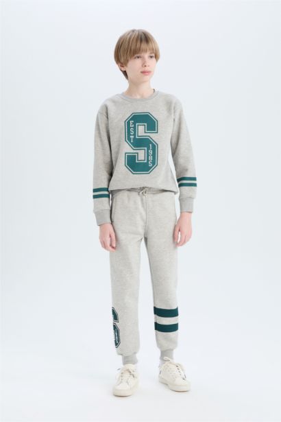 Sweat-shirt épais imprimé Coupe Régulière à Col rond pour garçon