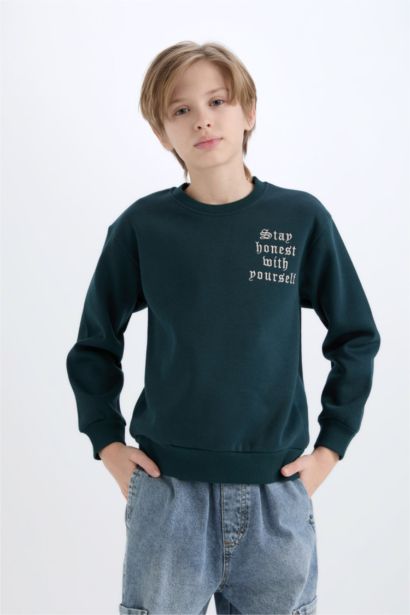 Boy Crew Neck Printed Sweatshirt